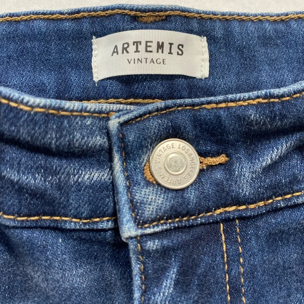 Artemis Vintage Ruby High Rise Stretch Ankle Cigarette Jeans 3/25 Distressed